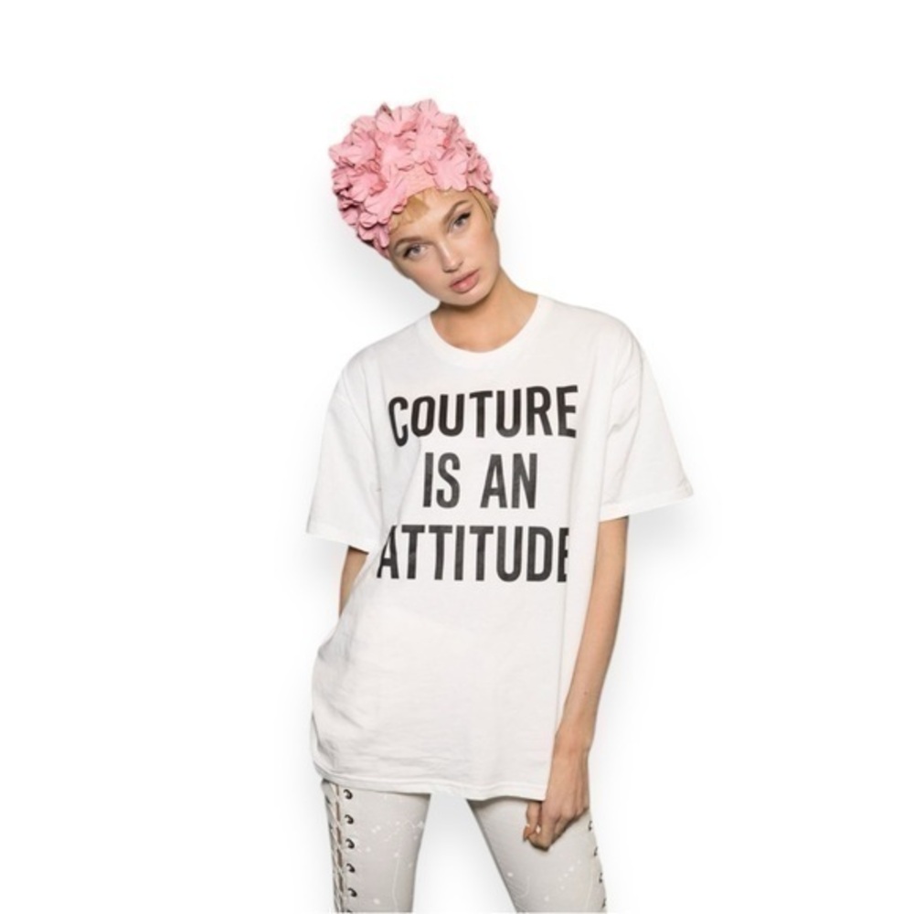 Moschino Couture - 'Couture is an Attitude' Oversized Tee